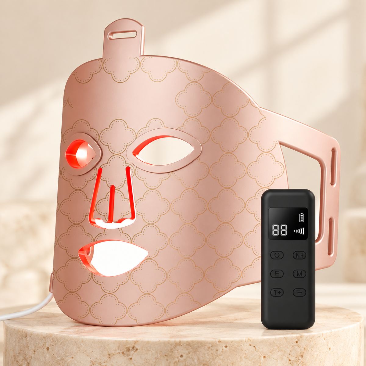 Masque LED rose et contrôleur